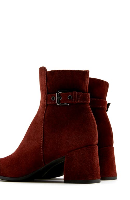 La Canadienne Jeff Buckle Bootie In Burgundy