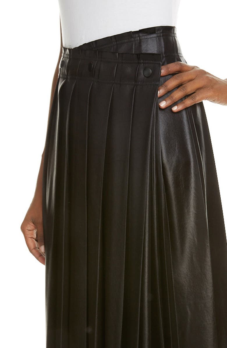 Acne Studios Itty Cinz Pleated Satin Skirt, Alternate, color,