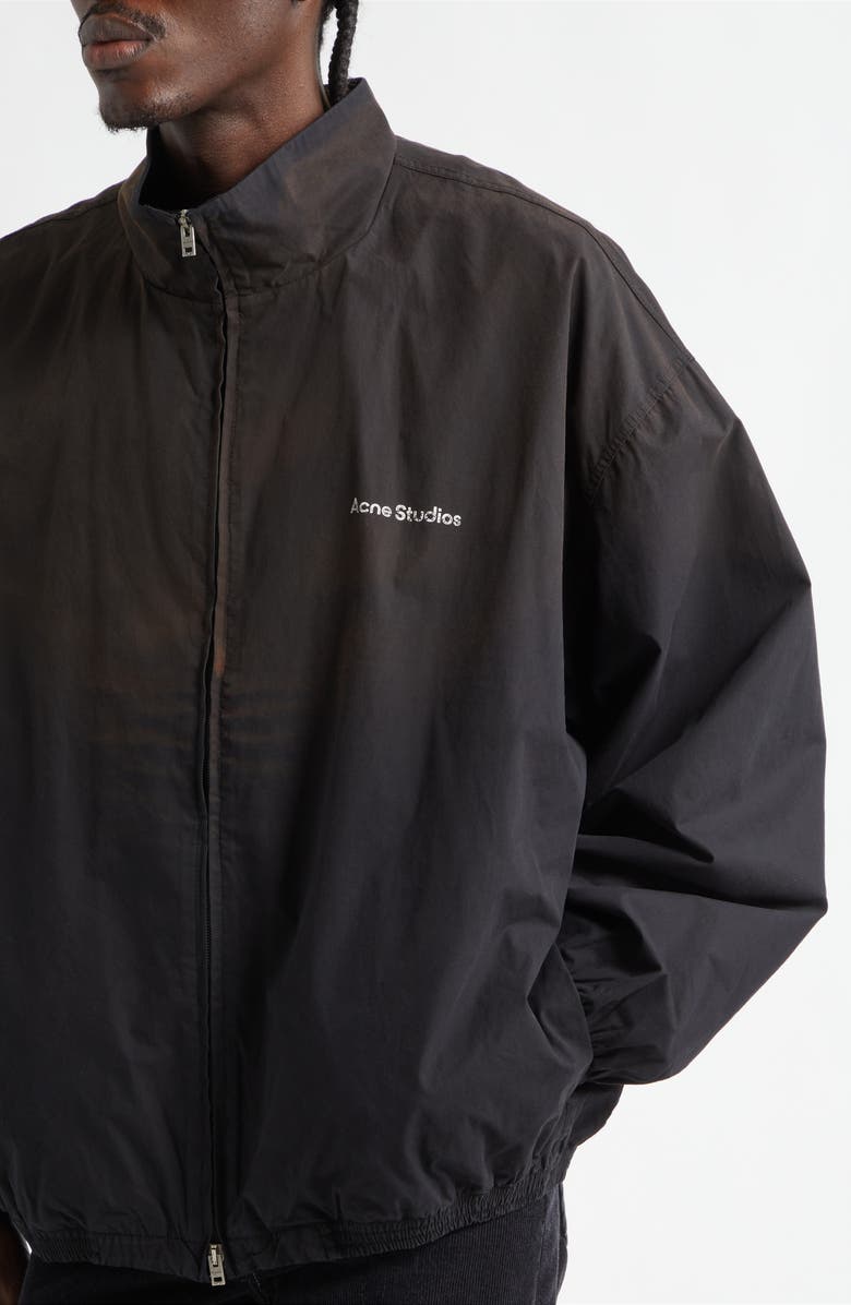 Acne Studios Olando Logo Jacket, Alternate, color, Black