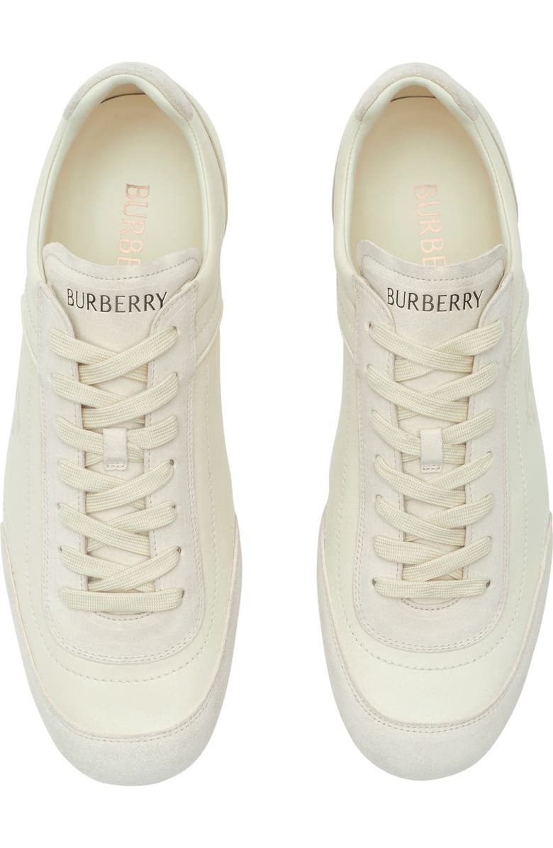 Burberry Equestrian Knight Design Runner Sneaker, Alternate, color, Dove Beige