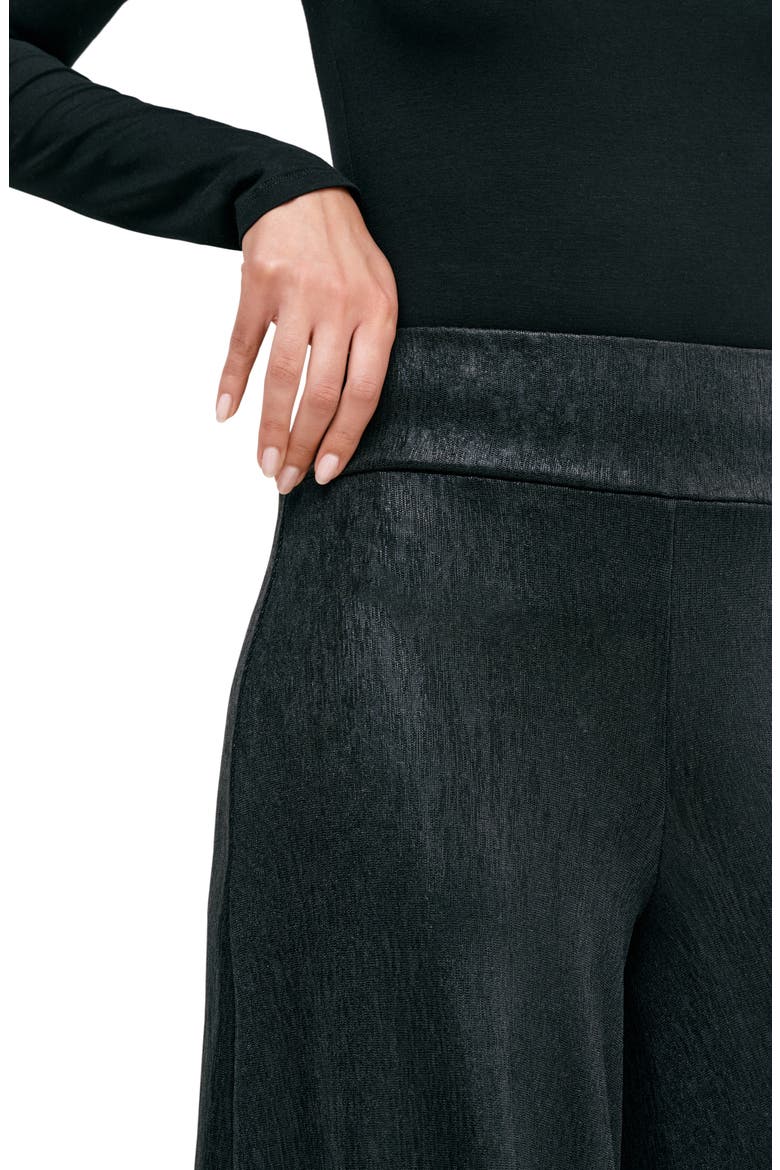 Georgia Metallic Wide Leg Pants, Alternate, color, ONYX