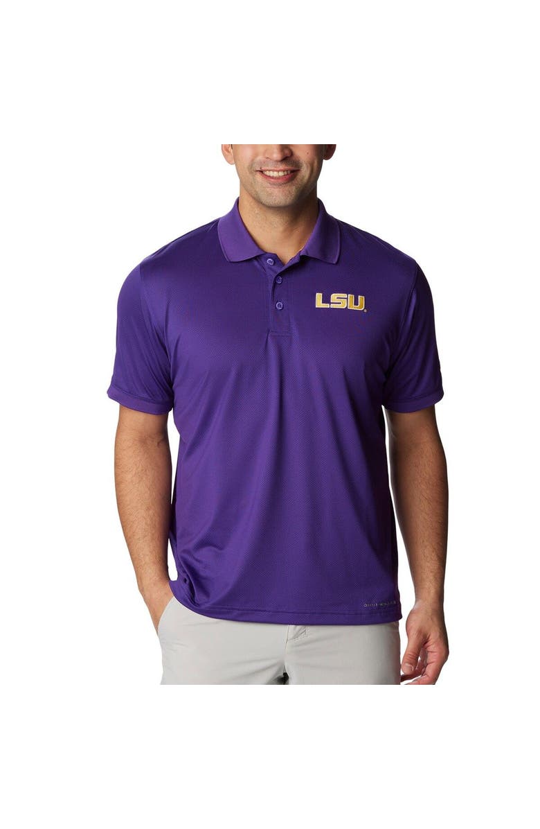 Columbia Men's Columbia Purple LSU Tigers PFG Tamiami Omni-Shade Polo, Main, color, Purple