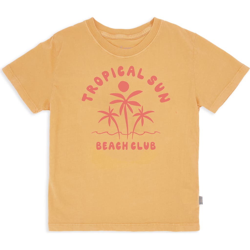 Feather 4 Arrow Babies' Tropical Sun Graphic T-shirt In Yellow