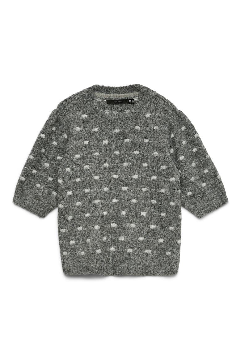 Novah Dotty Crewneck Sweater, Alternate, color, DARK GREY MELANGE DE