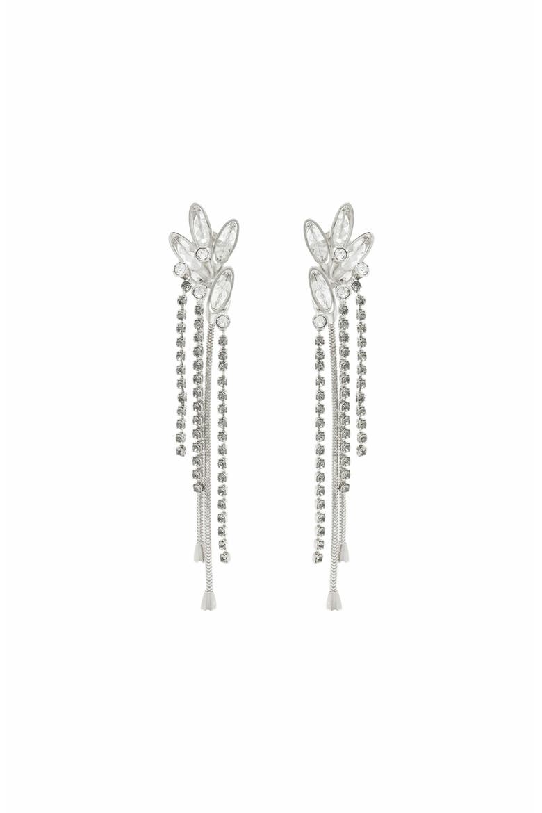 Aede Earrings, Main, color, Silver-Crystal