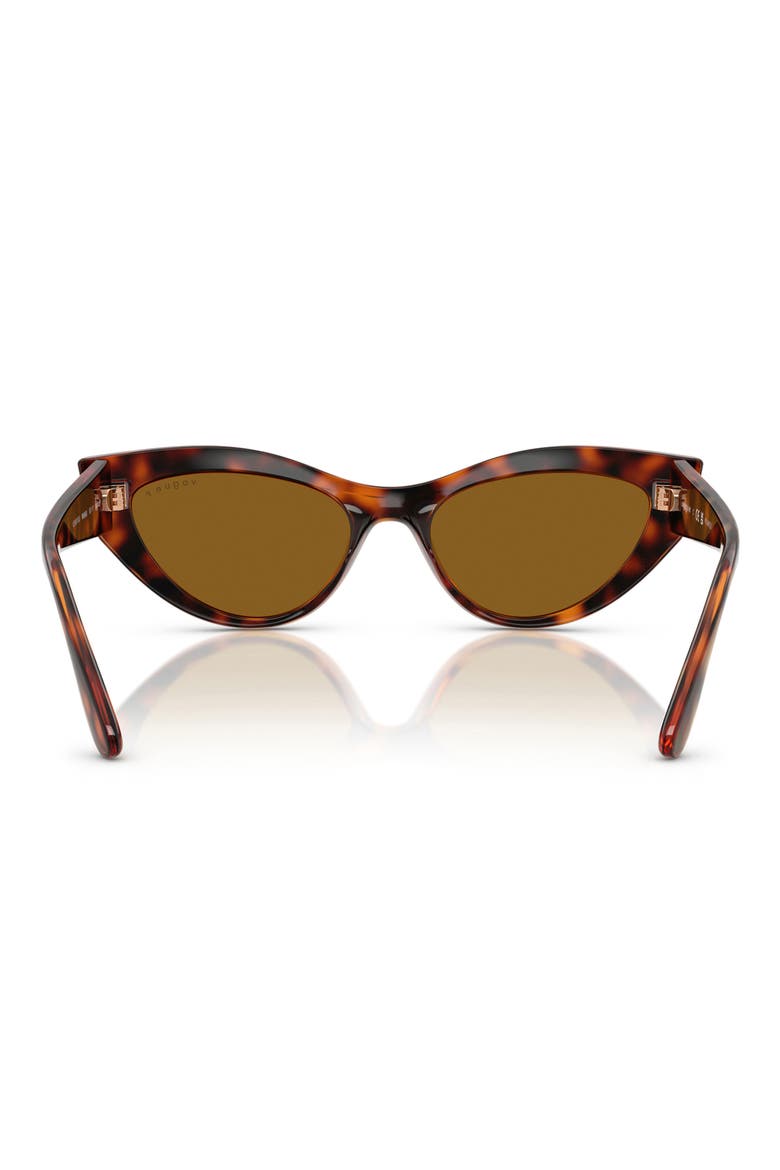 52mm Polarized Cat Eye Sunglasses, Alternate, color, DARK HAVANA