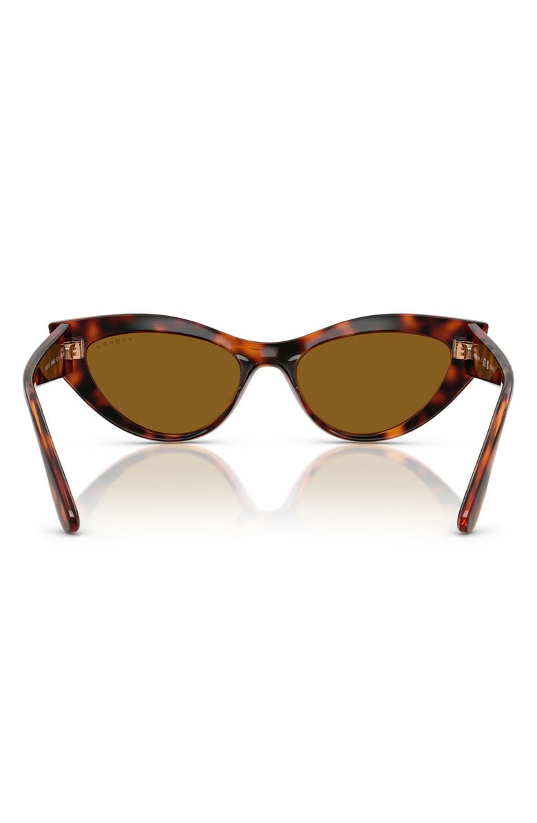 VOGUE 52mm Polarized Cat Eye Sunglasses, Alternate, color, Dark Havana