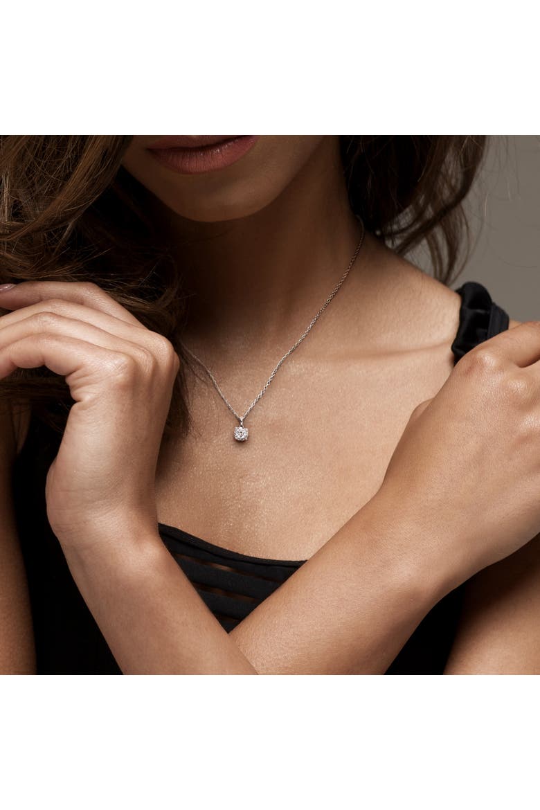 1/2 CTW Lab-Grown Diamond Solitaire Necklace, Alternate, color, Sterling silver
