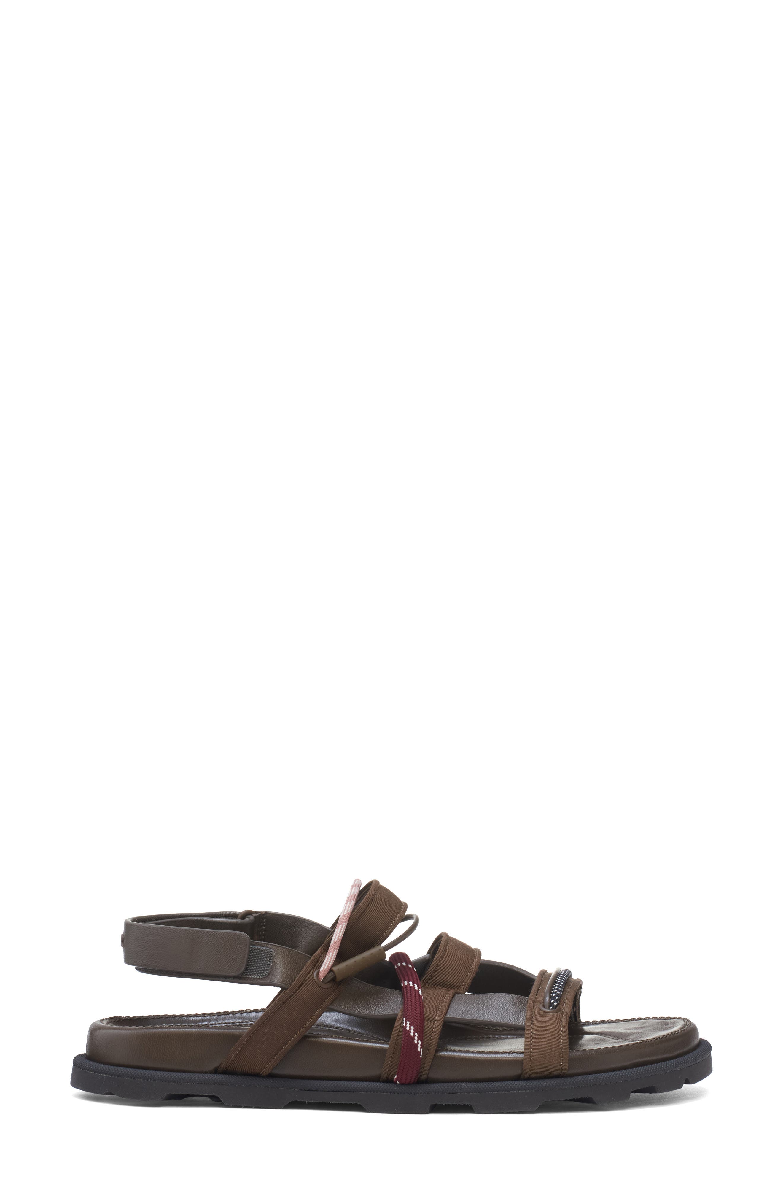 Moncler Vera Isla Sandal, Alternate, color, Brown