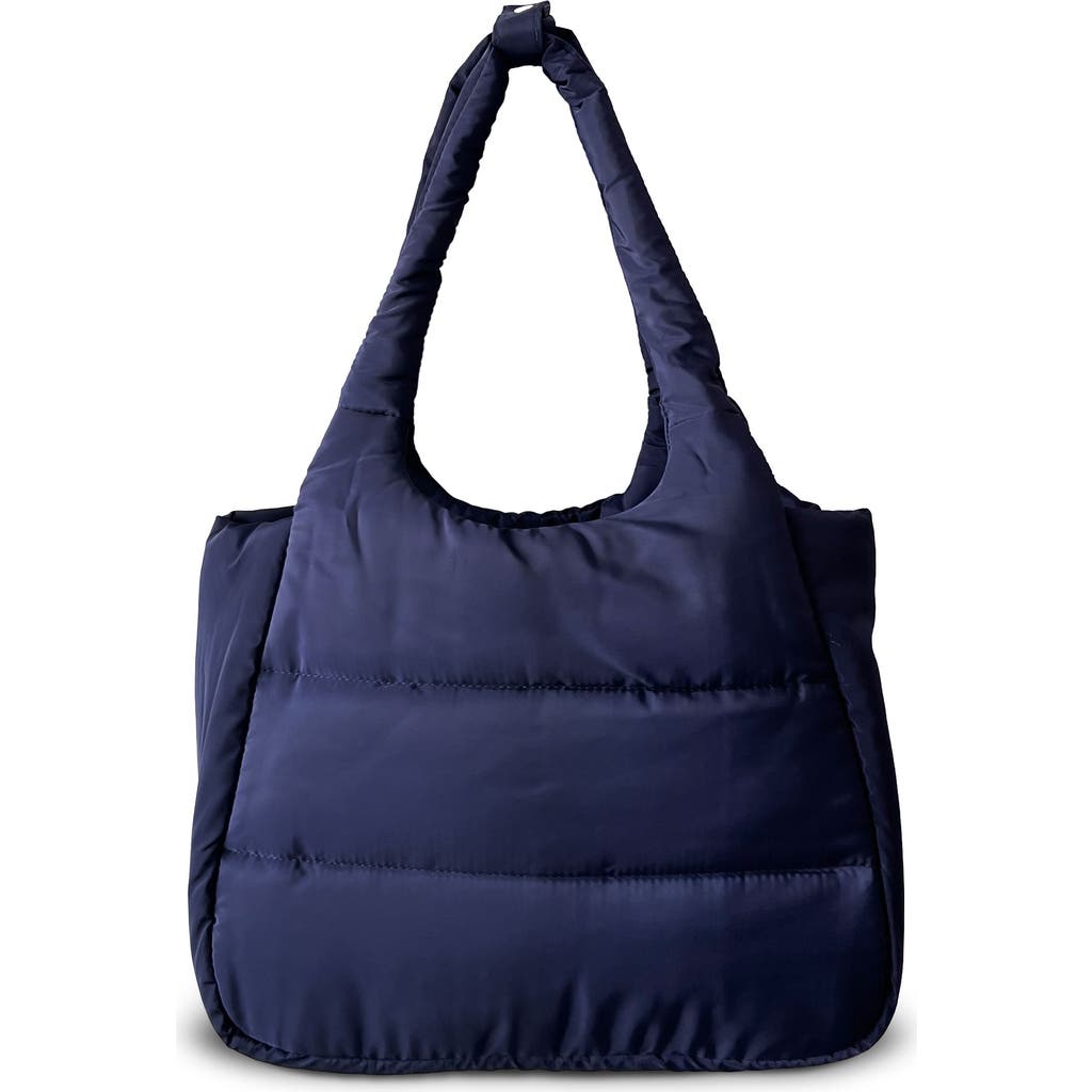 Youzey The Astra Puffy Crossbody Tote In Blue