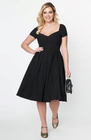 Unique Vintage Sweetheart Midge Swing Dress
