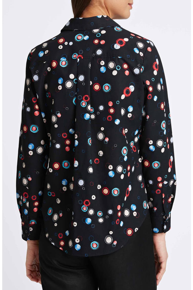 Charlie Circle Print Cotton Button-Up Shirt, Alternate, color, BLACK MULTI