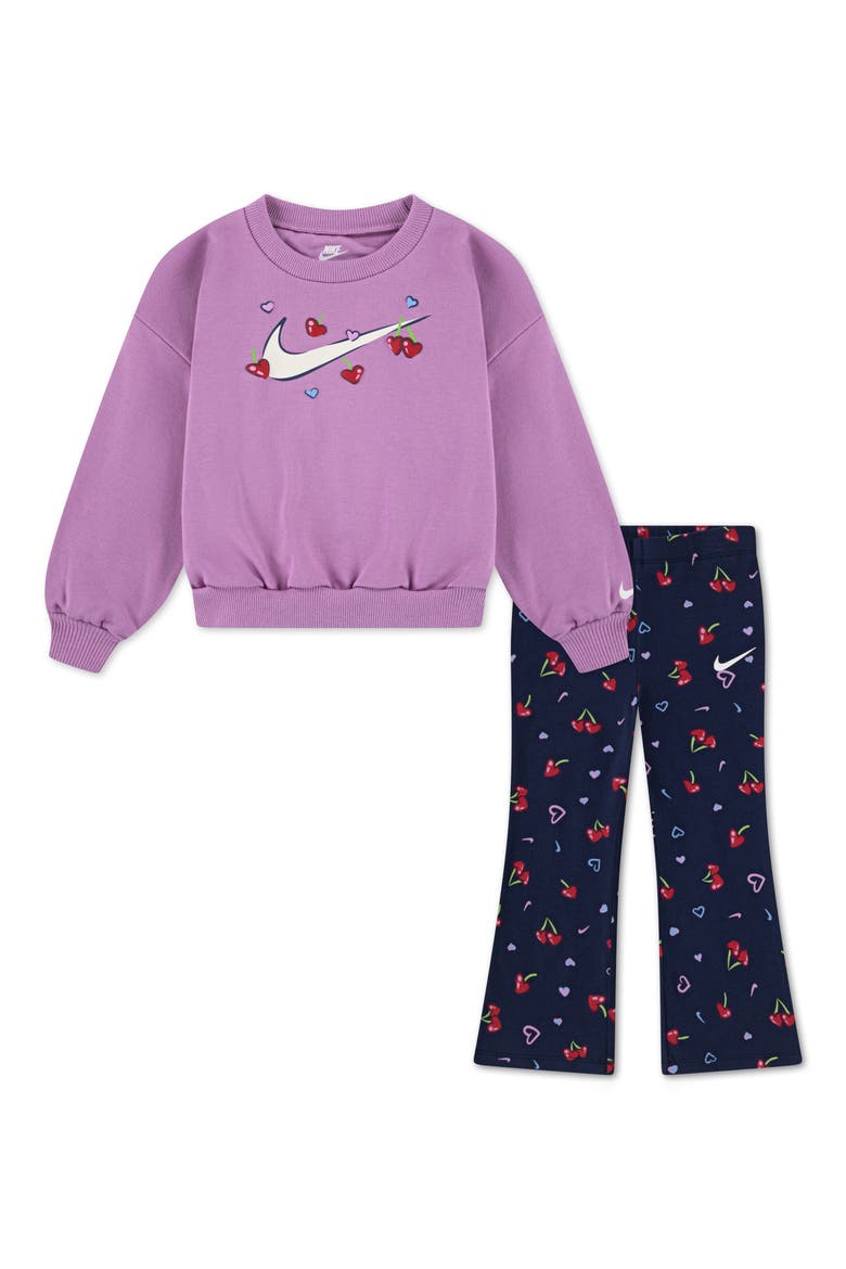 Kids' Crewneck Sweatshirt & Leggings Set, Main, color, MIDNIGHT