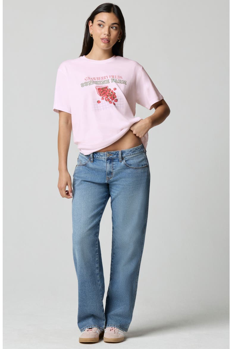 Boyfriend Graphic T-Shirt, Alternate, color, PINK STRAWBERRY FIELD