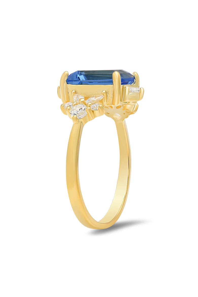 Emerald Cut Cubic Zirconia Ring, Alternate, color, GOLD