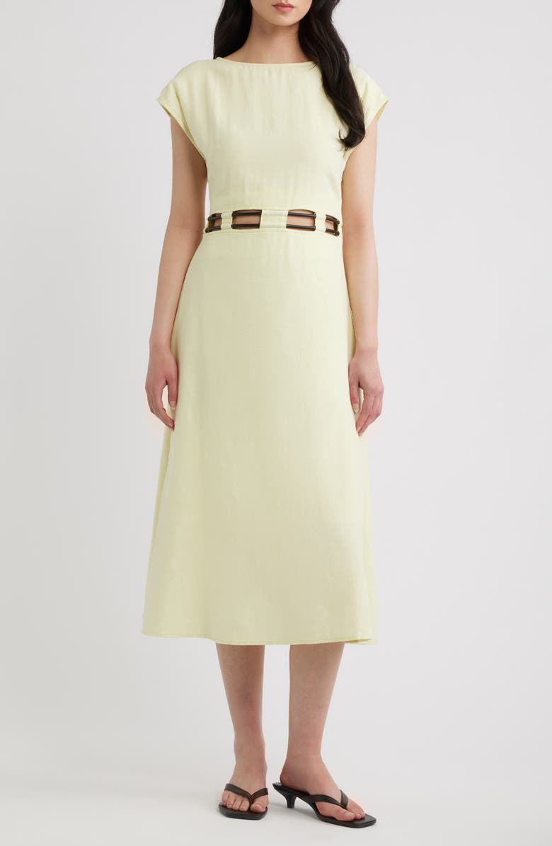 A.REN Rosina Flared Maxi Dress, Main, color, Sage Green