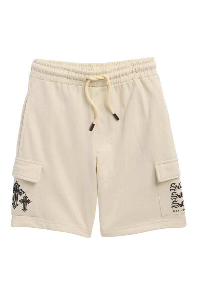 Kids' Gideon Fleece Cargo Shorts, Main, color, TURTLEDOVE/ SAINT