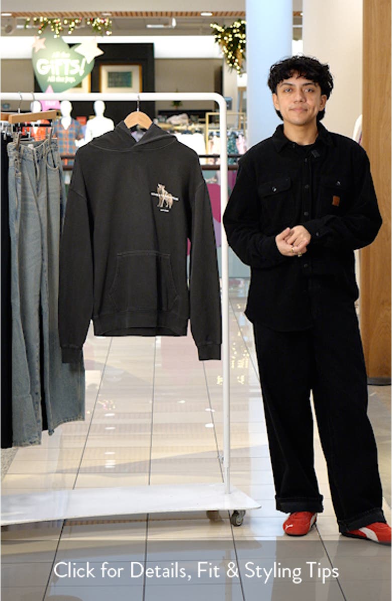 Wolf Night Club Graphic Hoodie, sales video thumbnail