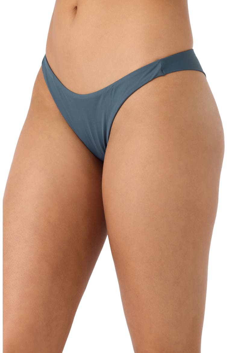 Hermosa Saltwater Solids Bikini Bottoms, Alternate, color, SLATE
