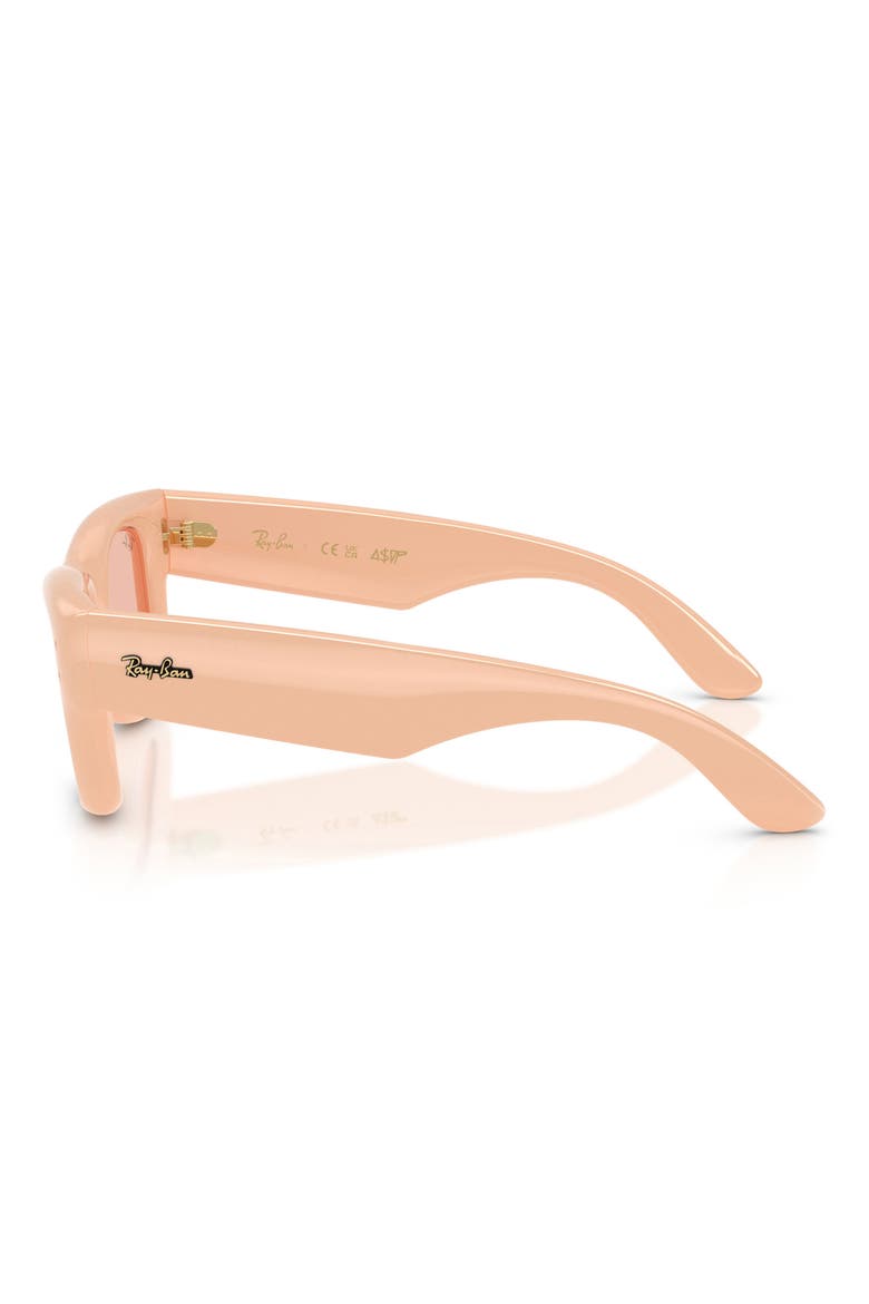 Wayfarer Puffer 47mm Square Sunglasses, Alternate, color, SOLID NUDE / DARK PINK