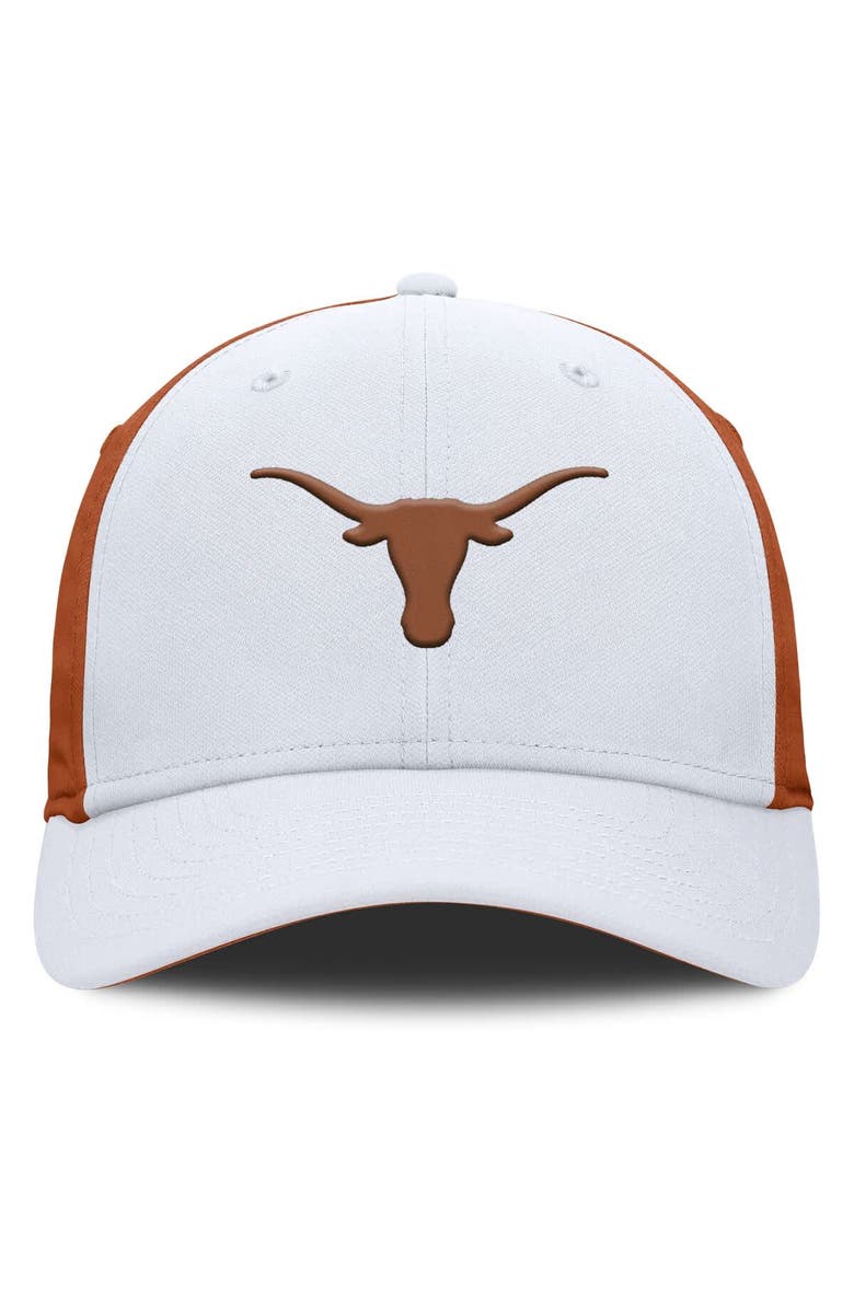 Nike Men's Nike White/Texas Orange Texas Longhorns 2025 Sideline Rise Local Performance Flex Hat, Alternate, color, 