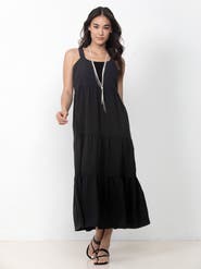 Single Stitch Tiered Maxi Dress