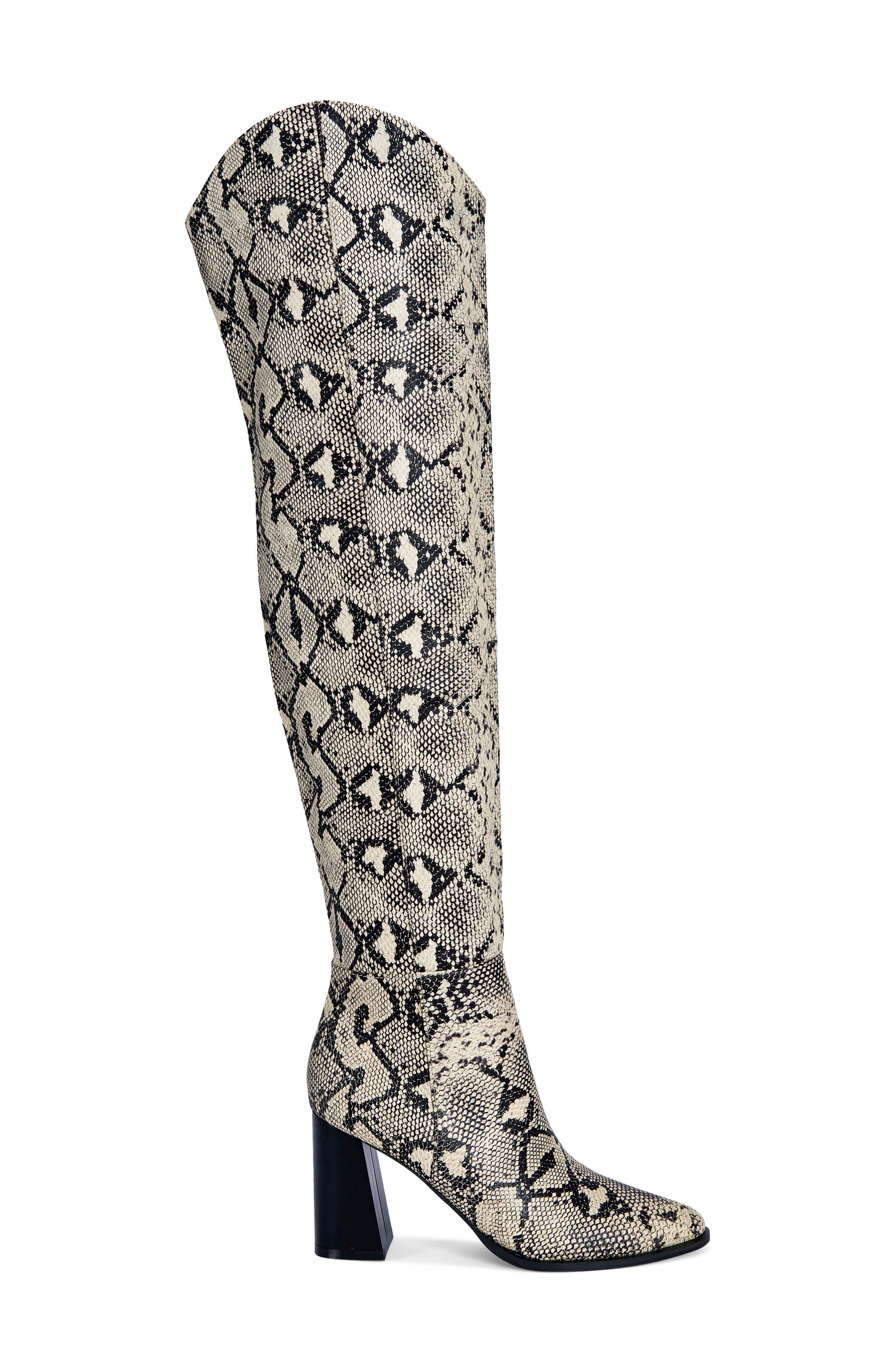 AZALEA WANG Cezanne Snake Embossed Over the Knee Boot (Women) | Nordstrom