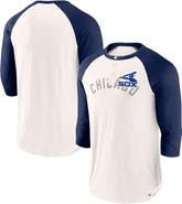FANATICS Men's Fanatics Branded White/Navy Chicago White Sox Backdoor Slider Raglan 3/4-Sleeve T-Shirt