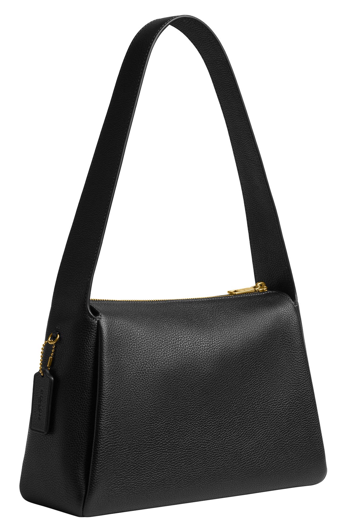 COACH Lola Polished Pebble Leather Shoulder Bag, Alternate, color, B4/Black