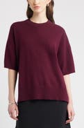 Nordstrom Relaxed Short Sleeve Cashmere Sweater