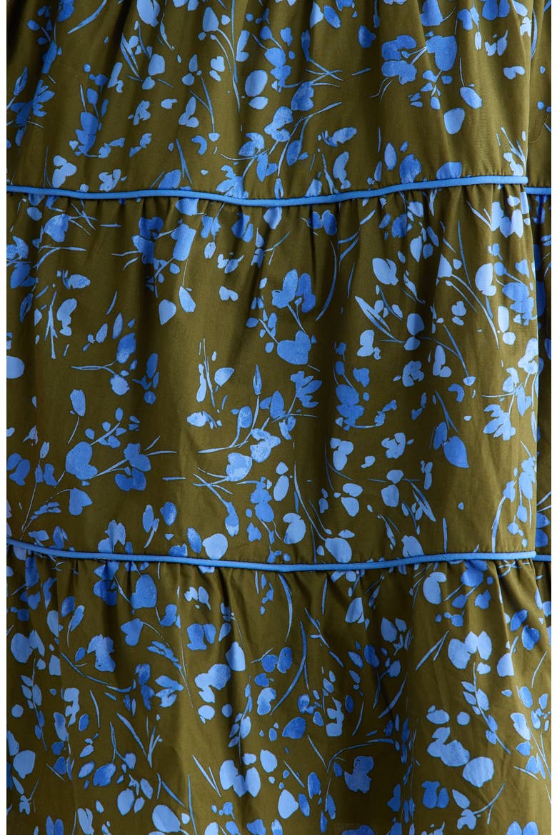 Solvay Floral Print Minidress, Alternate, color, GREEN-BLUE-MUL