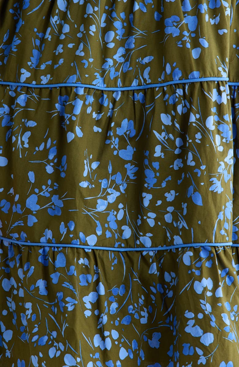 SUGARLIPS Solvay Floral Print Minidress, Alternate, color, Green-Blue-Mul