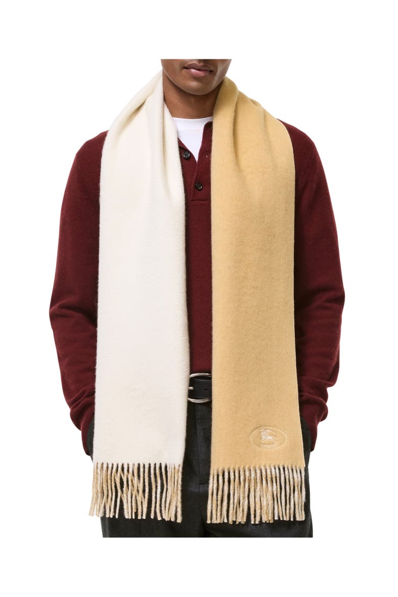 Knight Cashmere Scarf, Alternate, color, Sand beige/neutral white