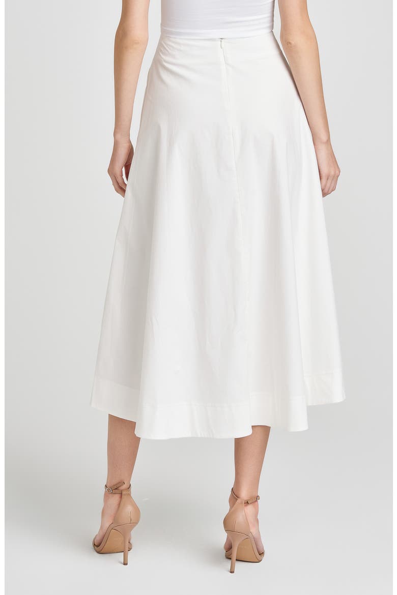 Lilly Stretch Cotton Midi Skirt, Alternate, color, IVORY