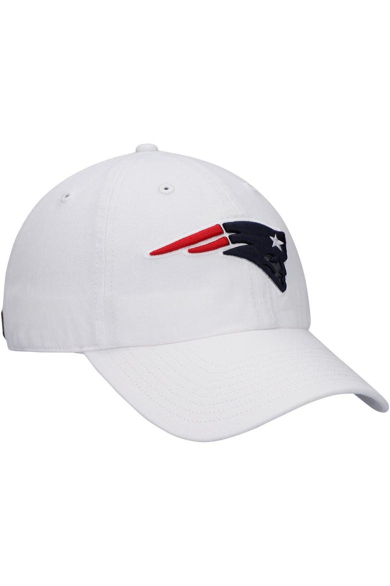 Men's '47 White New England Patriots Clean Up Adjustable Hat, Alternate, color, White