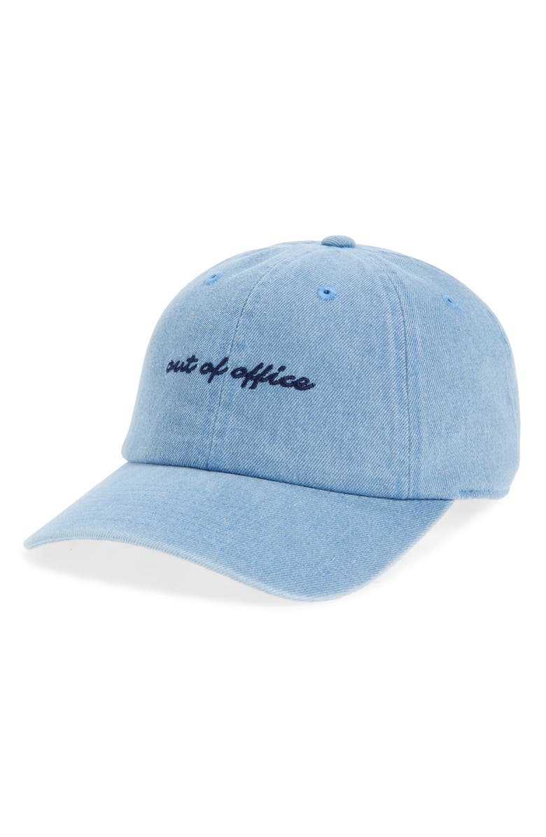 American Needle Out of Office Embroidered Baseball Cap, Main, color, Denim Twill