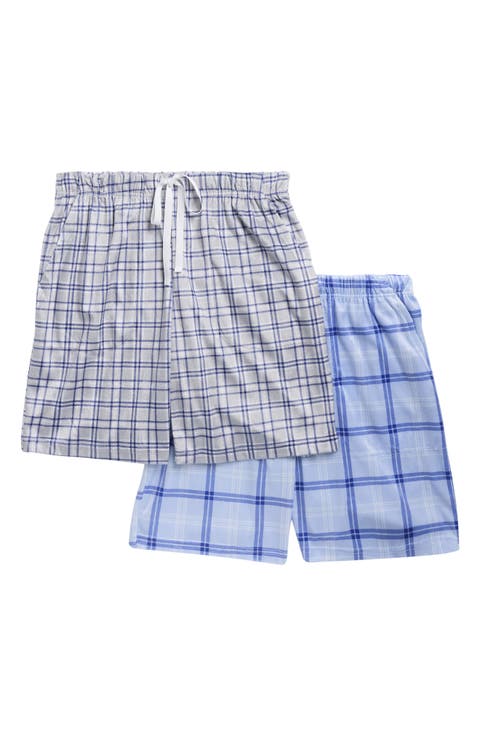 2-Pack Assorted Plaid Pajama Shorts