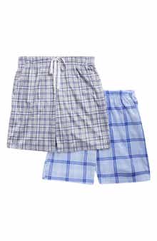 GEOFFREY BEENE 2-Pack Assorted Plaid Pajama Shorts