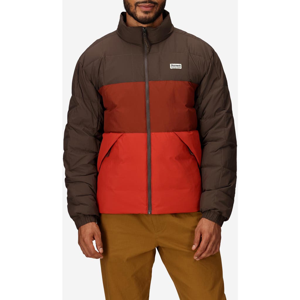 Marmot Ares Packable Recycled Nylon 700 Fill Power Down Puffer Jacket In Multi