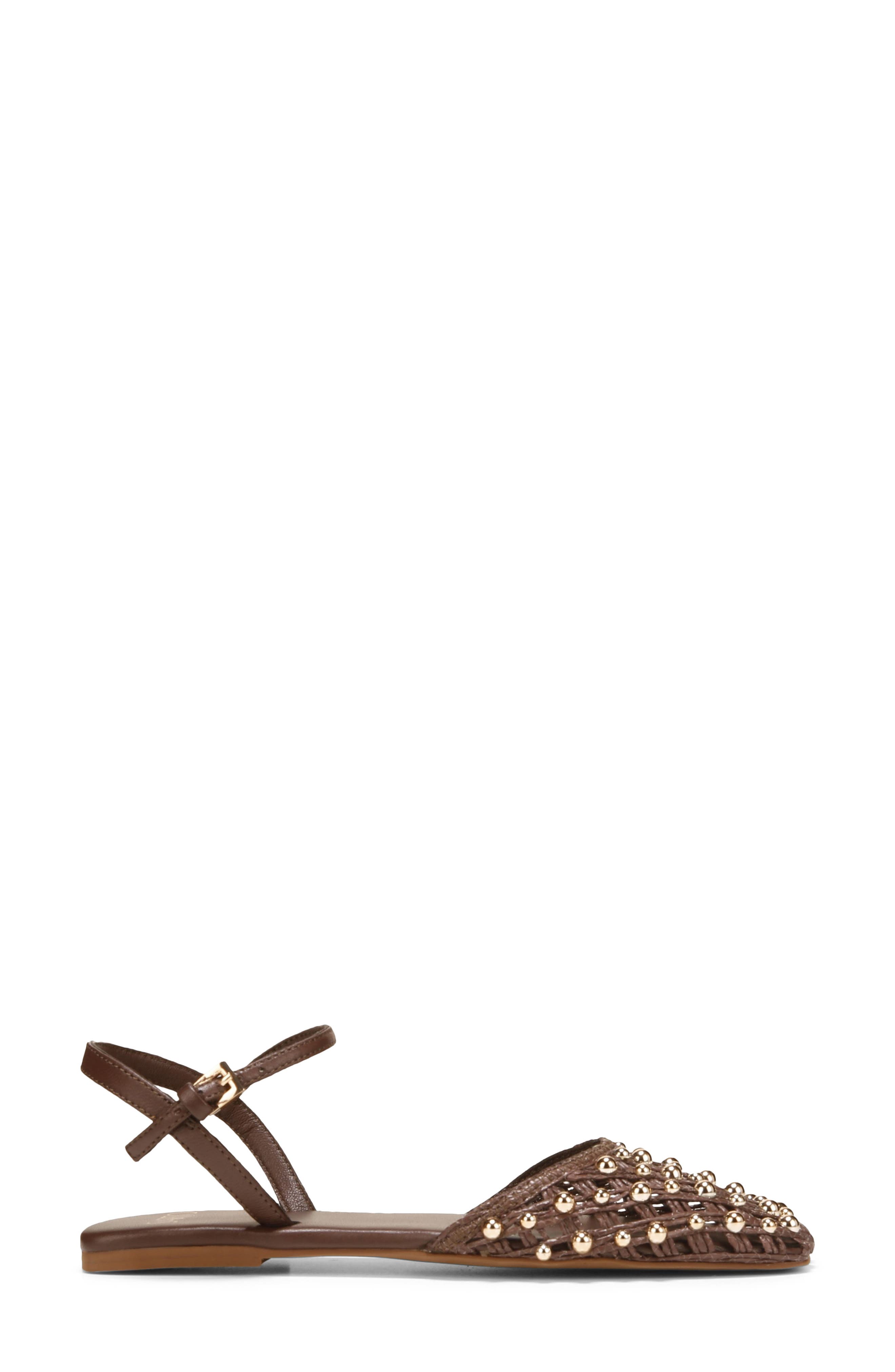 SARTO by Franco Sarto Inali Ankle Strap Flat, Alternate, color, Coffee Bean