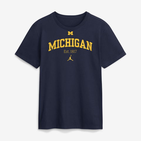 Men's Jordan Brand Navy Michigan Wolverines Academic Arch T-Shirt