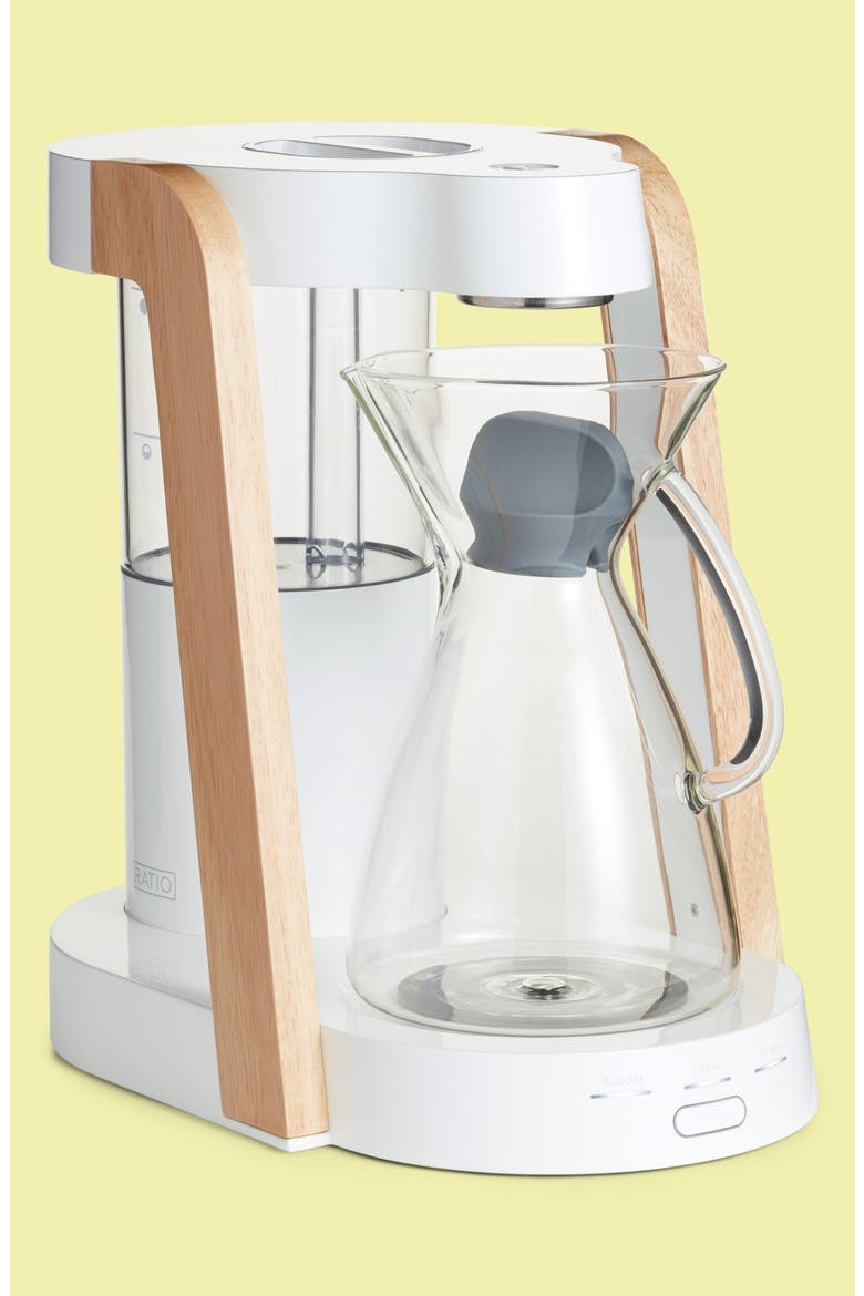 Eight Coffee Maker, Main, color, WHITE/PARAWOOD