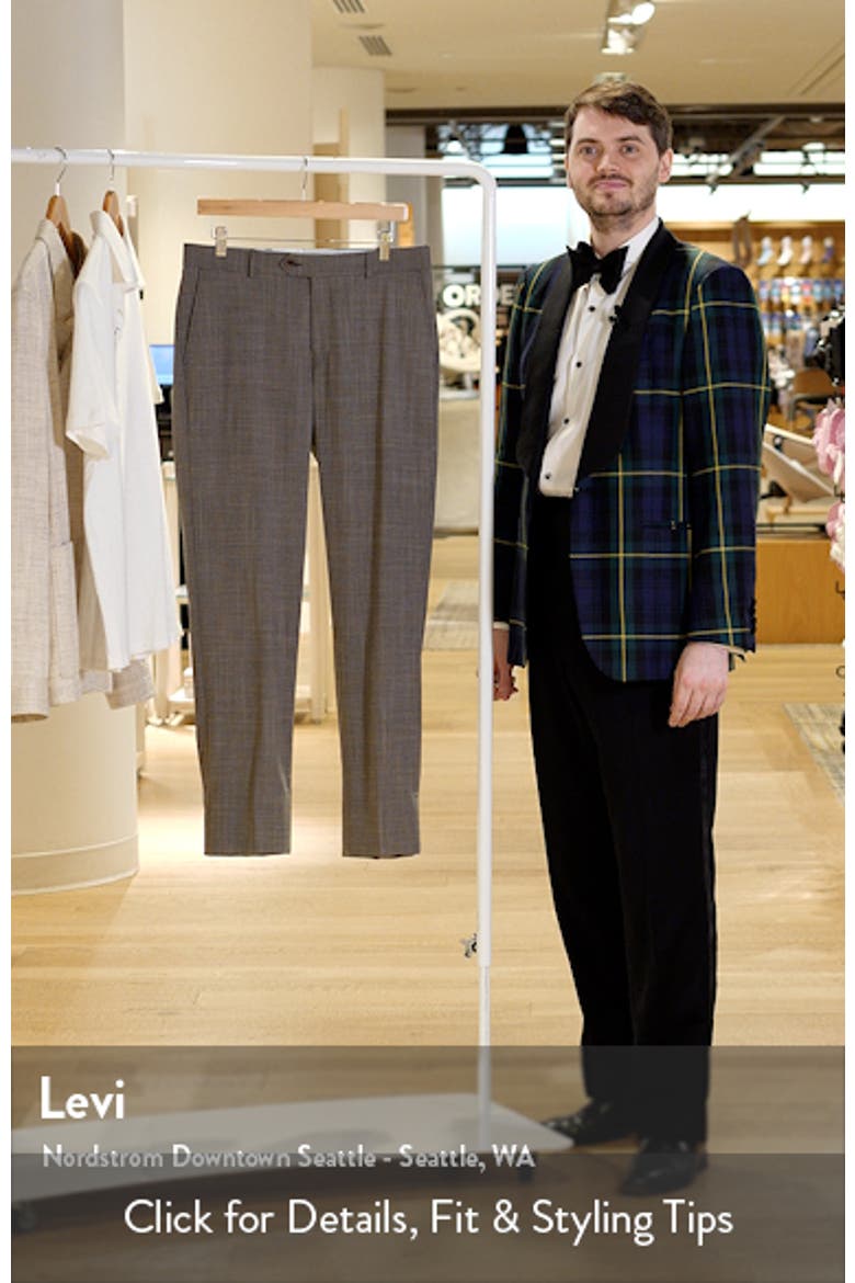 Plaid Flat Front Dress Pants video