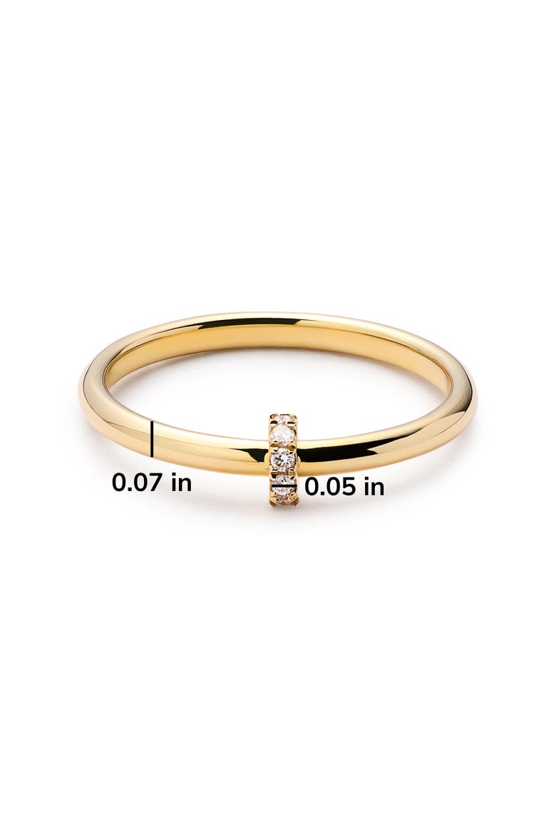 Solid Yellow Gold - Diamond Link Ring, Alternate, color, Gold