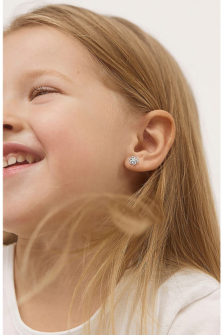 Spring Cubic Zirconia Flower Earrings, Alternate, color, Opal