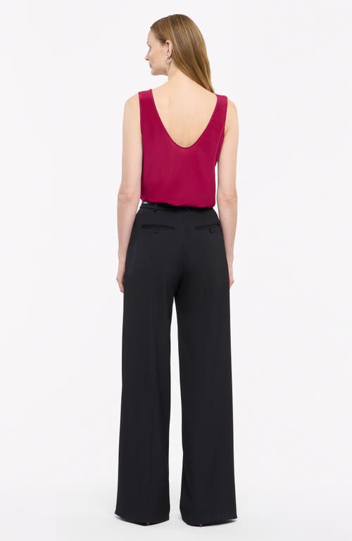 Another Tomorrow Silk Tank In Magenta