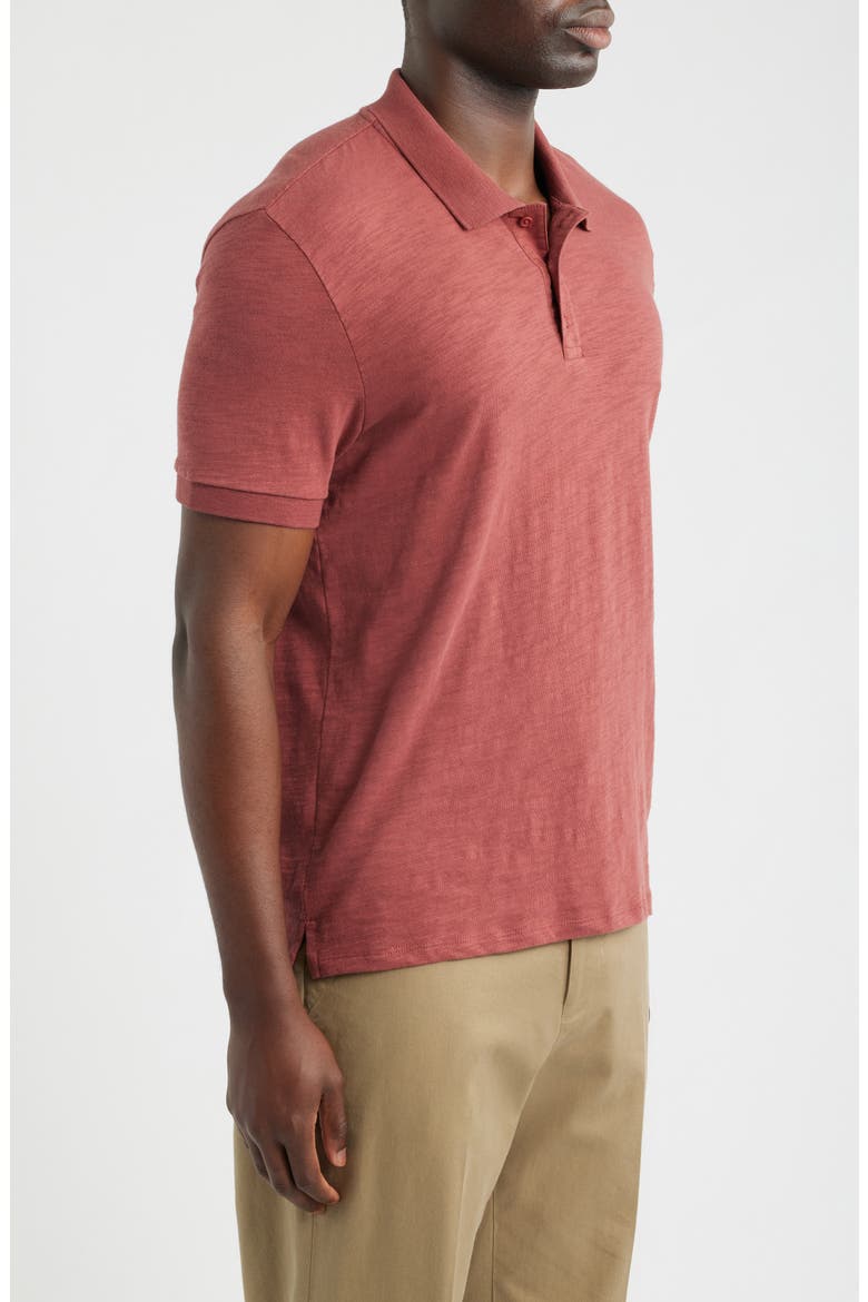 Cotton Slub Jersey Polo, Alternate, color, RED ROCK