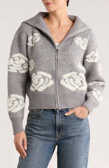 RDI Troyer Roses Quarter Zip Pullover