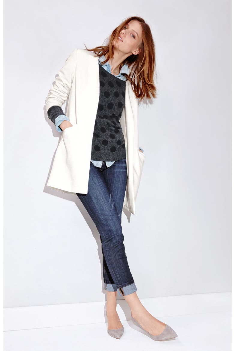 CASHMERE SHIRTTAIL BACK CREW, Alternate, color, BLACK