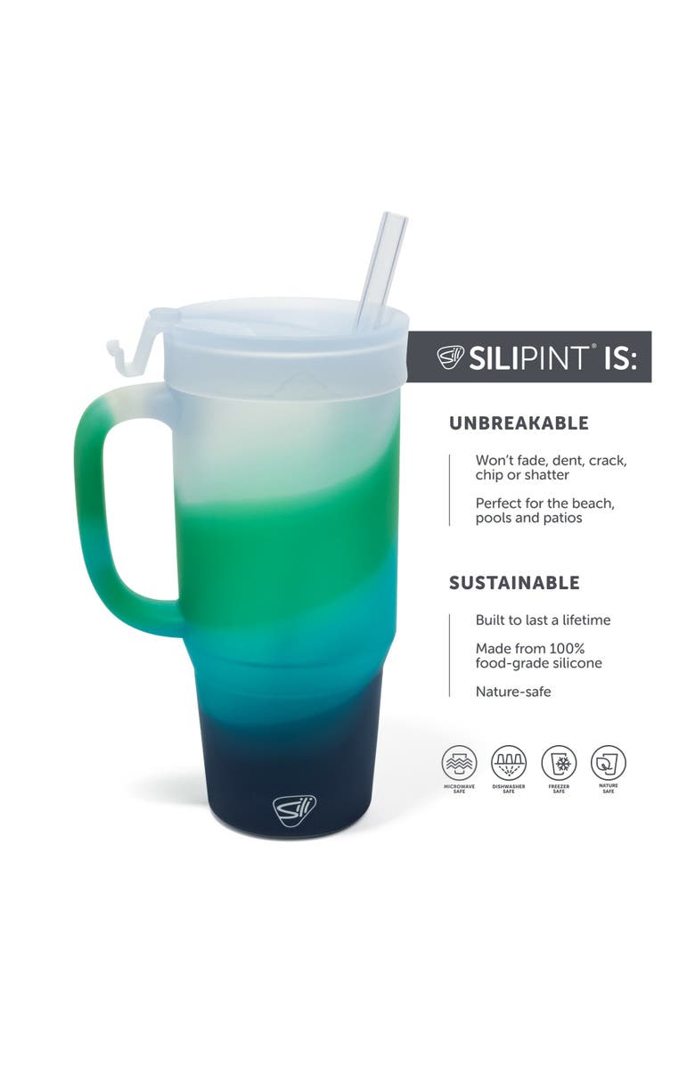 Silipint 32oz Silicone Humbler W/ Lid & Straw, Mountain Air, Alternate, color, 